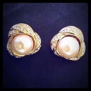 Faux pearl earrings